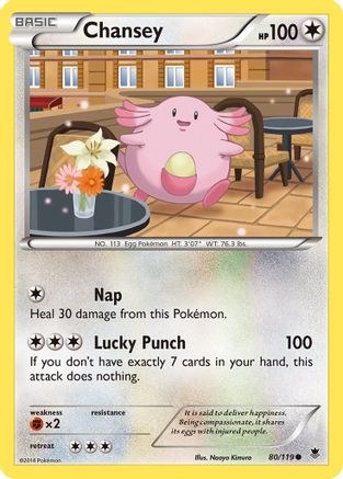 Chansey 080/119 - XY Phantom Forces Reverse Holofoil - Common
