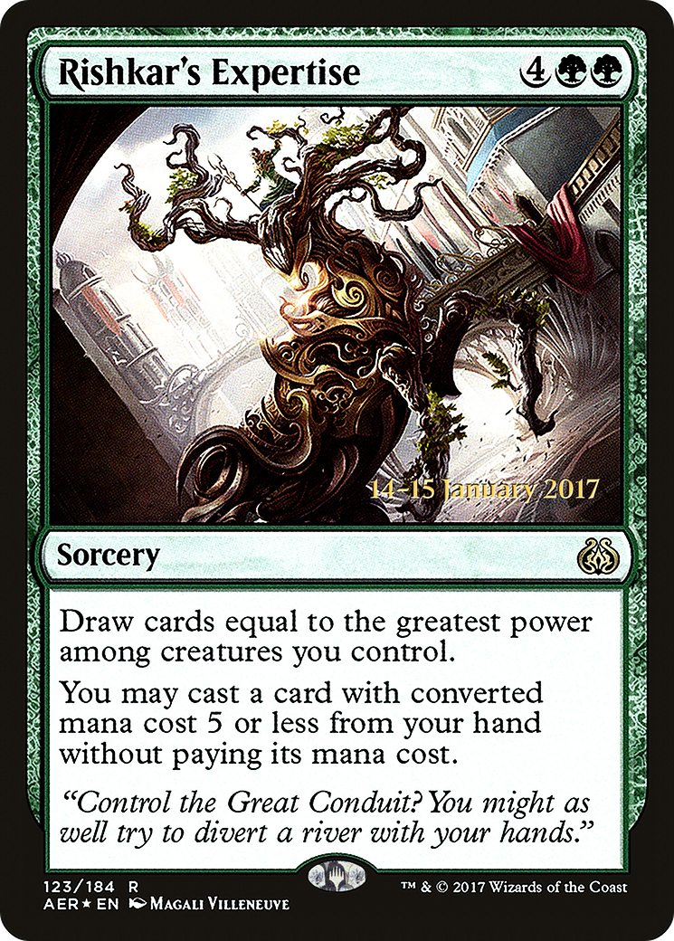 Rishkar's Expertise (PRE-123S) - Aether Revolt Promos (Prerelease) Foil