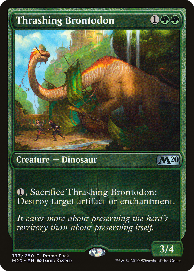 Thrashing Brontodon (PPM20-197) - Core Set 2020 Promos Foil (Promo Pack)