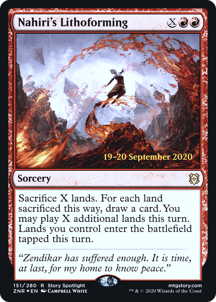 Nahiri's Lithoforming (PRE-151S) - Zendikar Rising Promos (Prerelease) Foil
