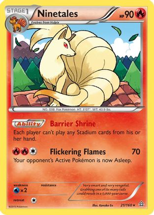 Ninetales 021/160 - XY Primal Clash Normal - Rare