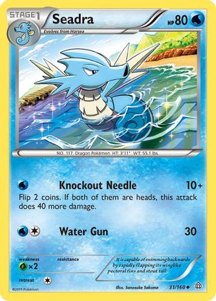 Seadra 031 - XY Primal Clash Reverse Holofoil - Uncommon