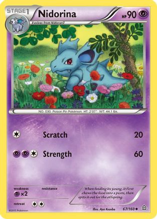 Nidorina 067 - XY Primal Clash Normal - Uncommon