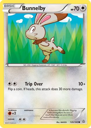 Bunnelby 120 - XY Primal Clash Reverse Holofoil - Common