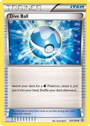 Dive Ball 125/160 - XY Primal Clash Reverse Holofoil - Uncommon