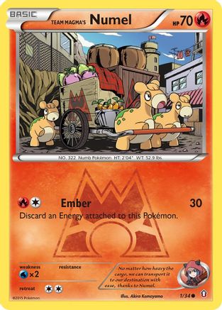 Team Magma's Numel (1/34) - Double Crisis Reverse Holofoil - Common