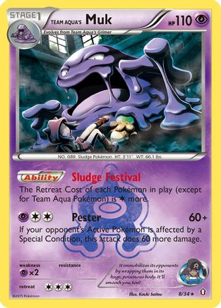 Team Aqua's Muk - 008/34 - Double Crisis Holofoil
