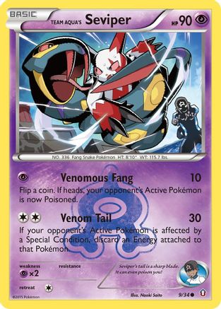 Team Aqua's Seviper - 009/34 - Double Crisis Reverse Holofoil