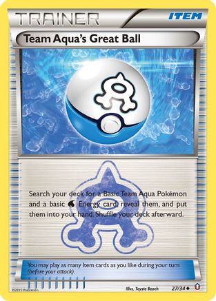Team Aqua's Great Ball - 027/34 - Double Crisis Normal