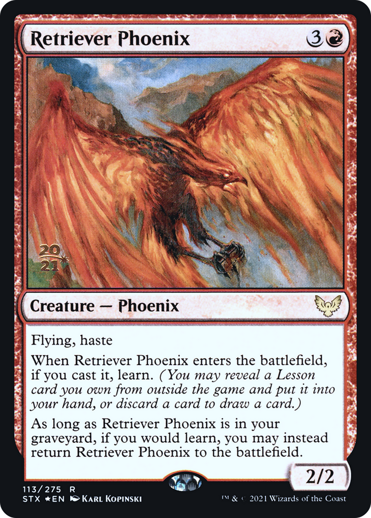 Retriever Phoenix (PRE-113S) - Strixhaven: School of Mages Promos (Prerelease) Foil