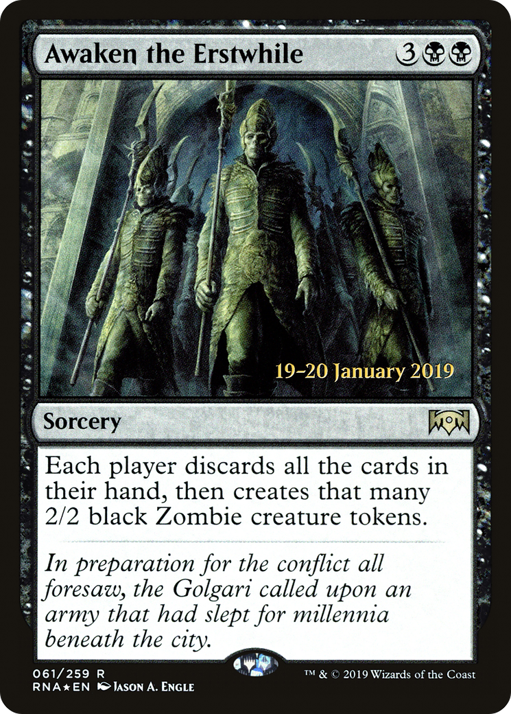 Awaken the Erstwhile (PRE-061) - Ravnica Allegiance Promos Foil
