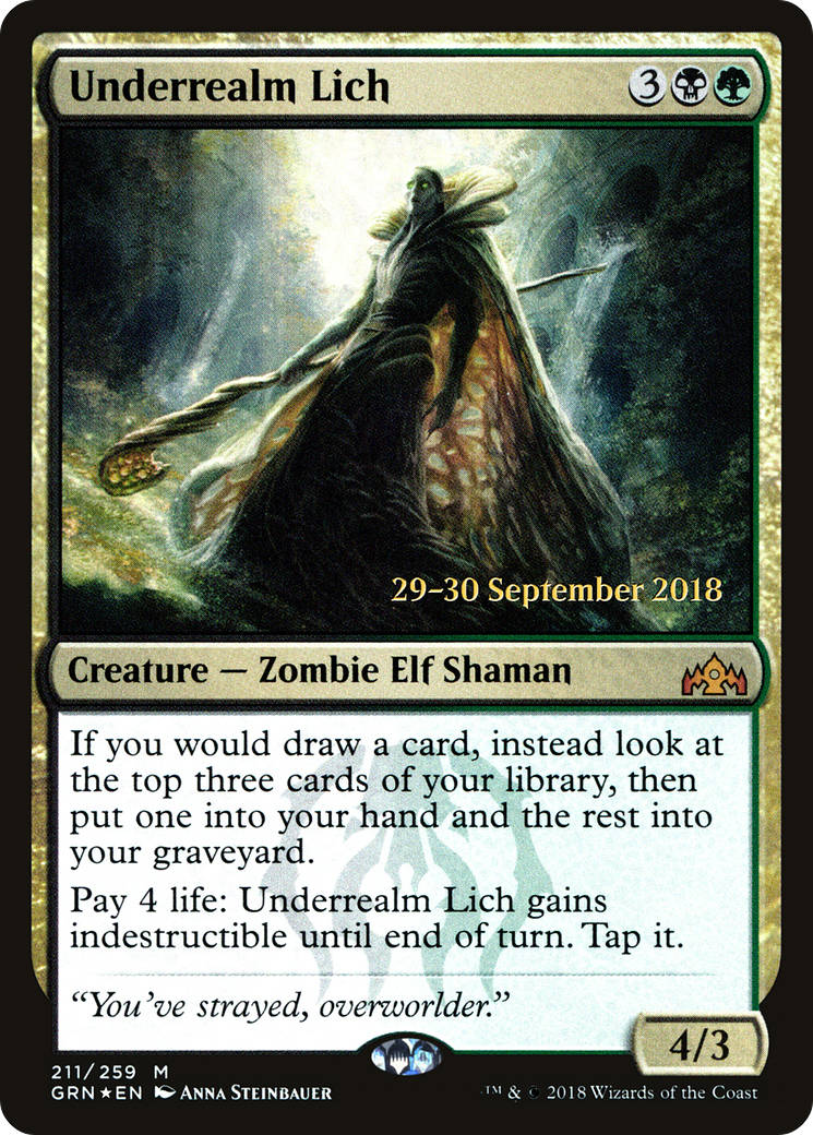 Underrealm Lich (PRE-211S) - Guilds of Ravnica Promos (Prerelease) Foil