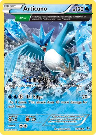 Articuno (17 Delta) 017/108 - XY Roaring Skies Reverse Holofoil - Rare