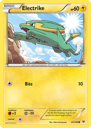 Electrike 024/108 - XY Roaring Skies Reverse Holofoil - Common