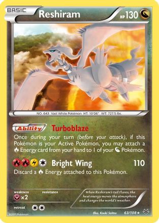 Reshiram 063/108 - XY Roaring Skies Holofoil - Holo Rare