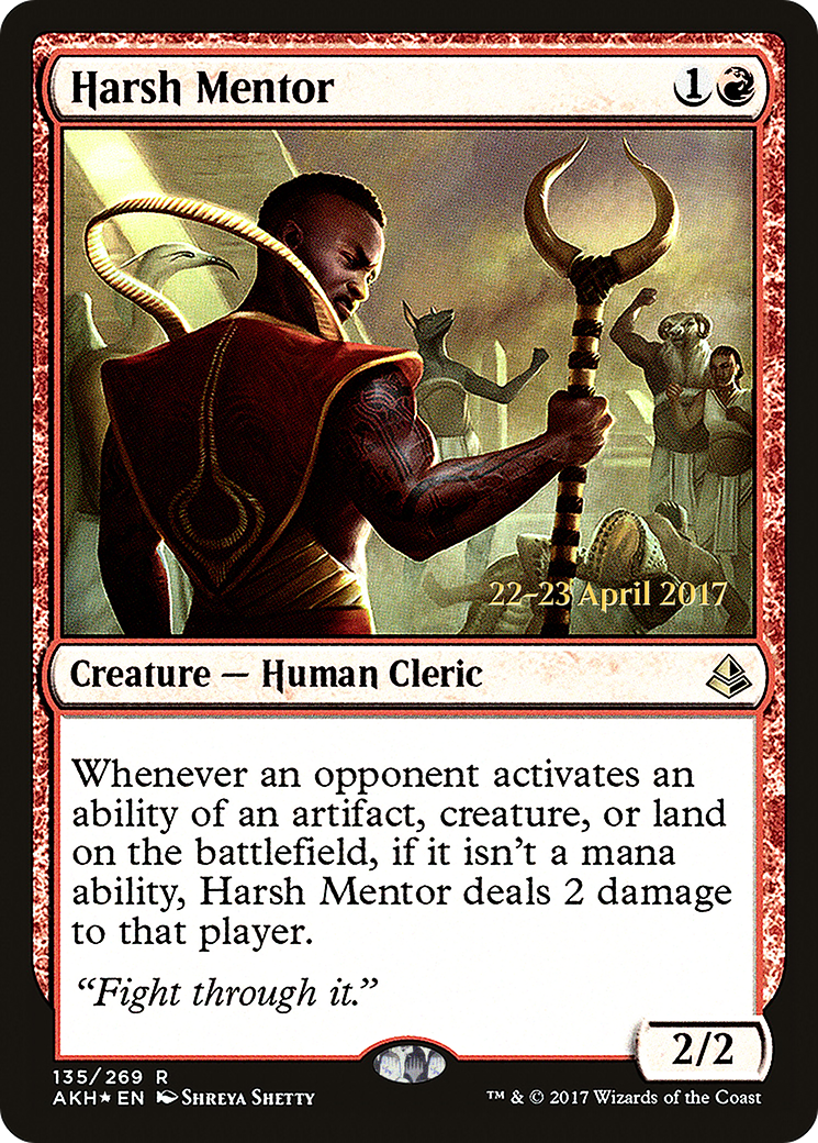 Harsh Mentor (PRE-135S) - Amonkhet Promos (Prerelease) Foil