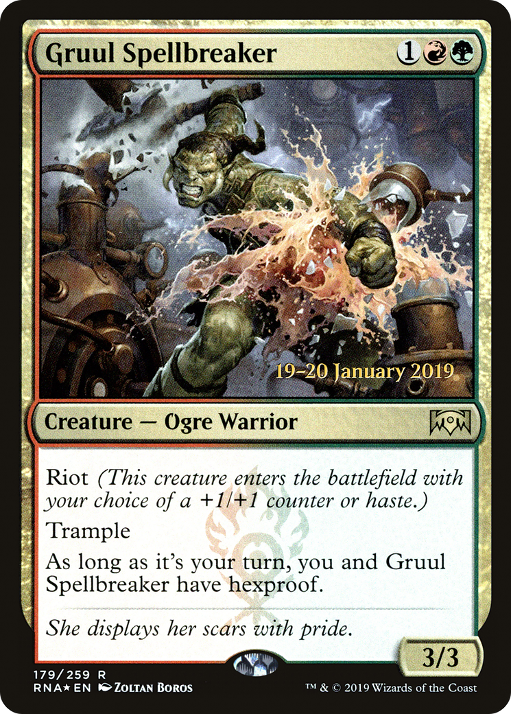 Gruul Spellbreaker (PRE-179S) - Ravnica Allegiance Promos (Prerelease) Foil