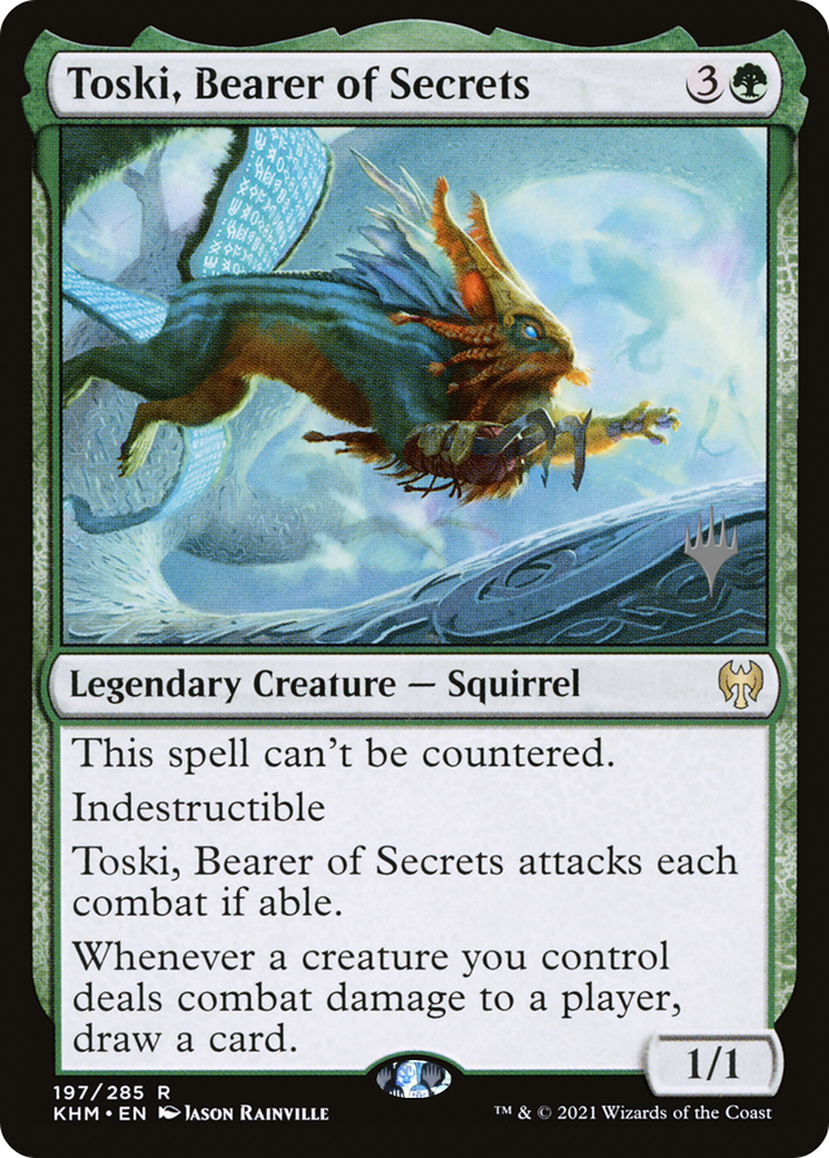 Toski, Bearer of Secrets (PPKHM-197P) - Kaldheim Promos Foil (Promo Pack)