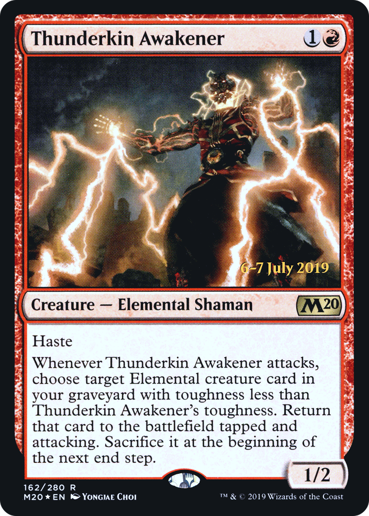 Thunderkin Awakener (PRE-162S) - Core Set 2020 Promos (Prerelease) Foil