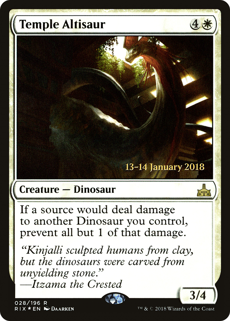 Temple Altisaur (PRE-28S) - Rivals of Ixalan Promos (Prerelease) Foil
