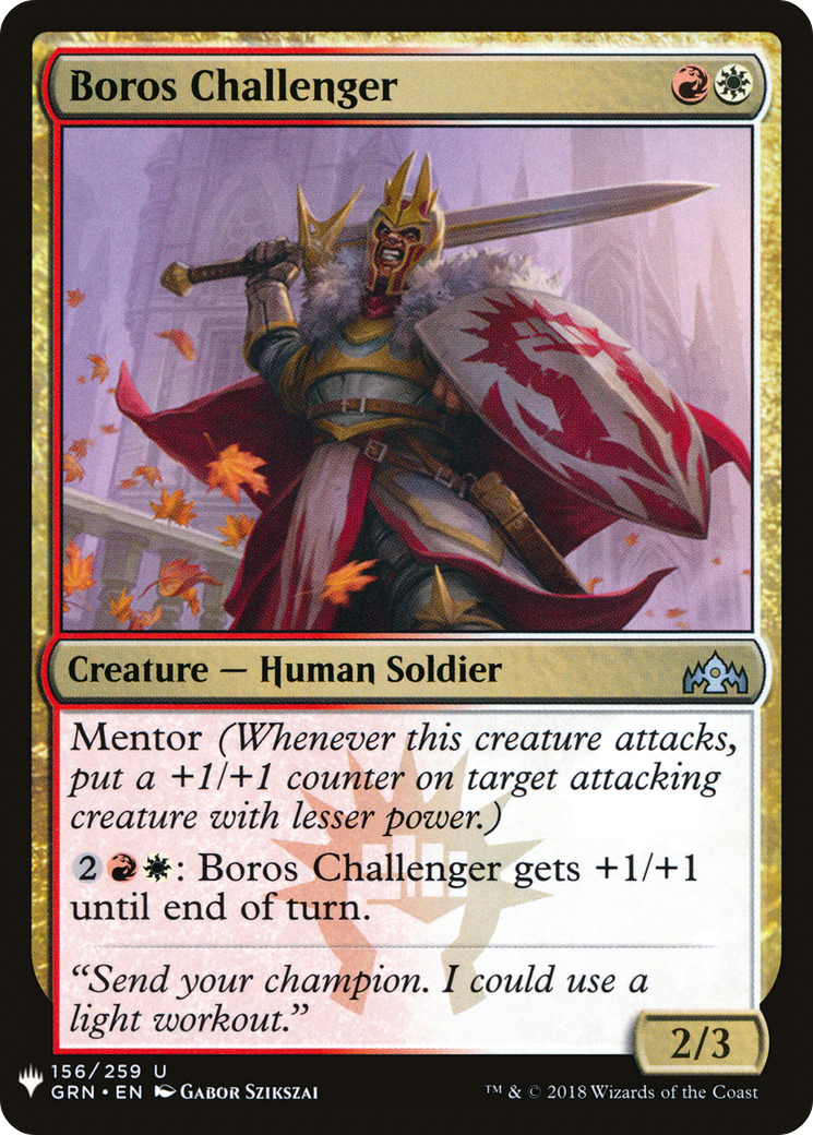Boros Challenger (PLST-GRN-156) - The List