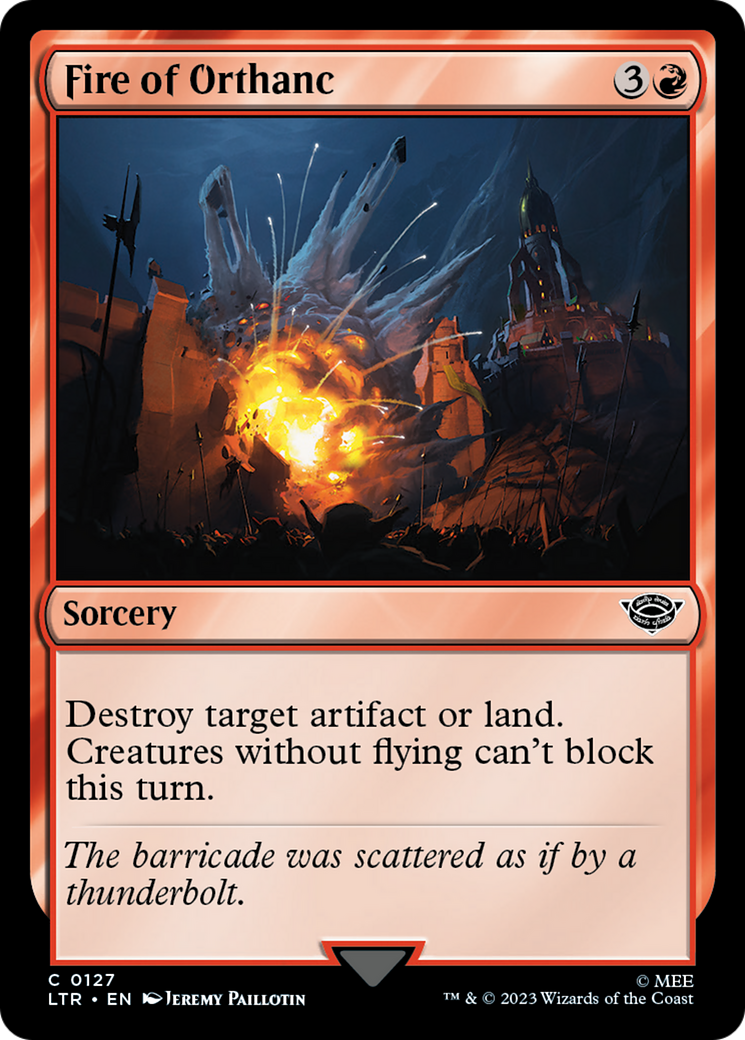 Fire of Orthanc (LTR-127) - The Lord of the Rings: Tales of Middle-earth Foil