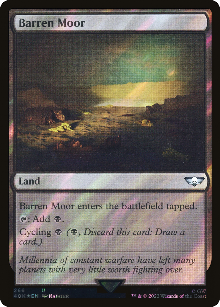 Barren Moor (Surge Foil) (40K-266★) - Warhammer 40,000 Commander Foil