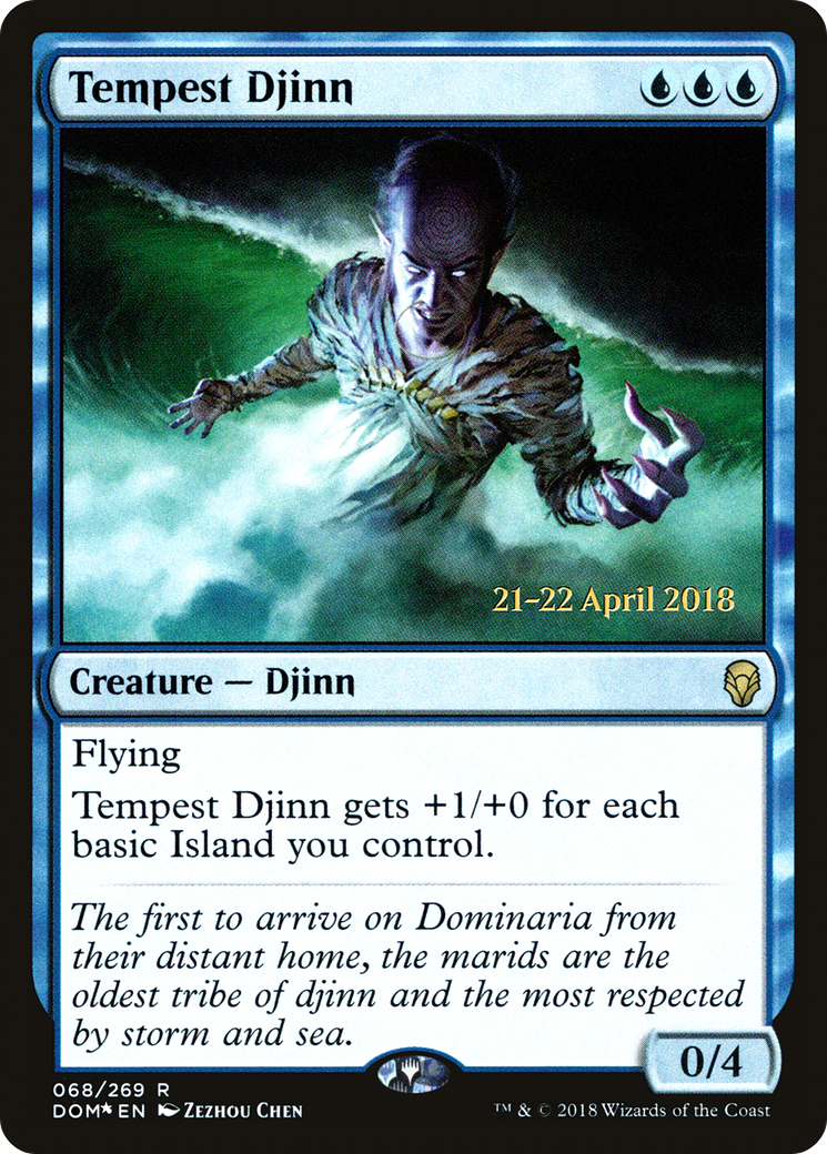 Tempest Djinn (PRE-68S) - Dominaria Promos (Prerelease) Foil