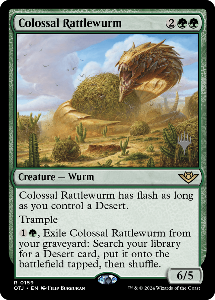 Colossal Rattlewurm (PPOTJ-159) - Outlaws of Thunder Junction Promos (Promo Pack)