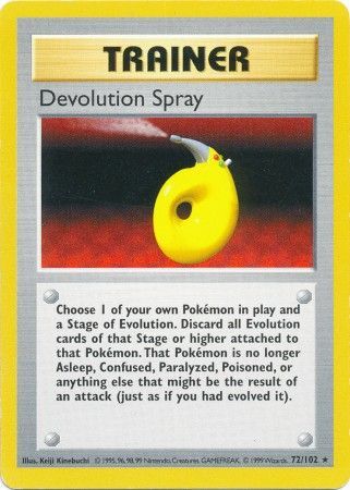 Devolution Spray 072/102 - Base Set Shadowless Unlimited - Rare