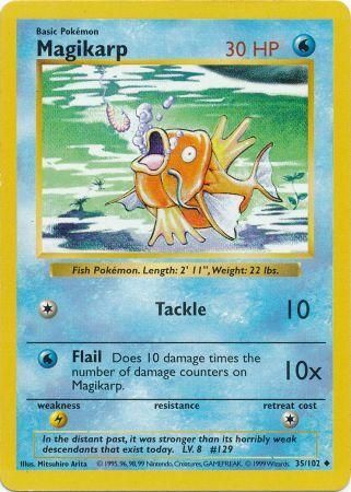 Magikarp 035/102 - Base Set Shadowless Unlimited - Uncommon