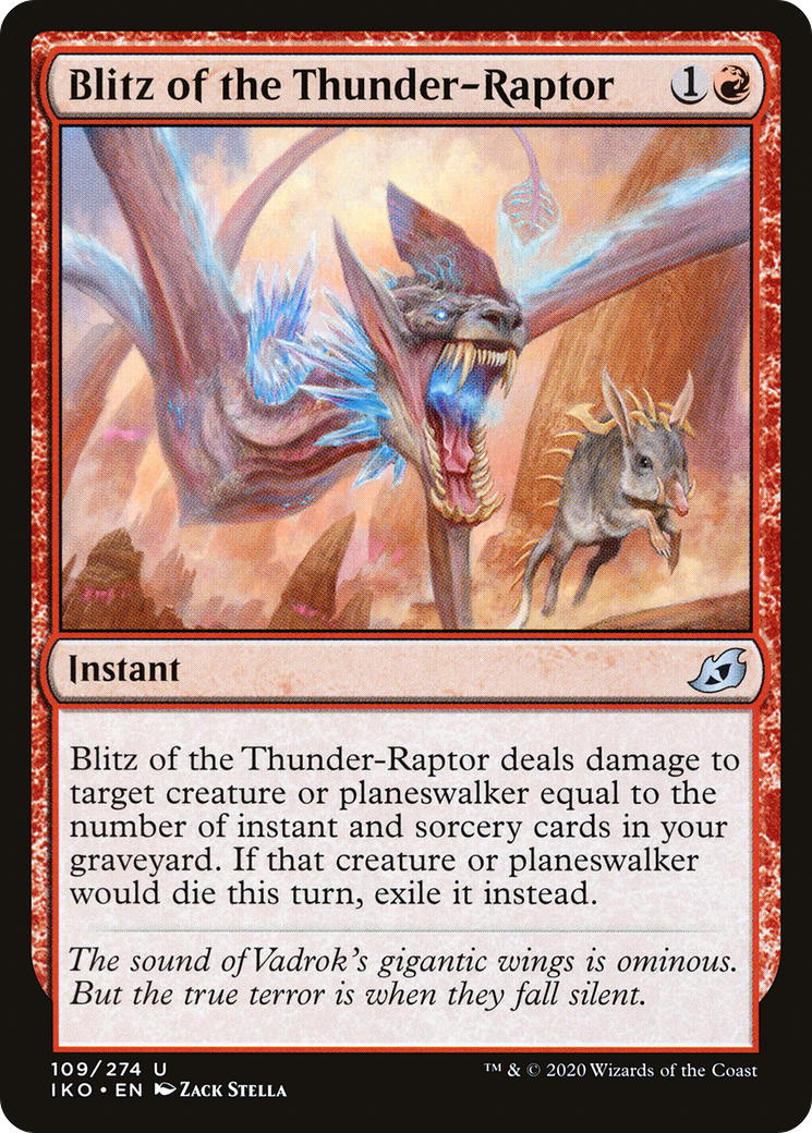 Blitz of the Thunder-Raptor (IKO-109) - Ikoria: Lair of Behemoths Foil