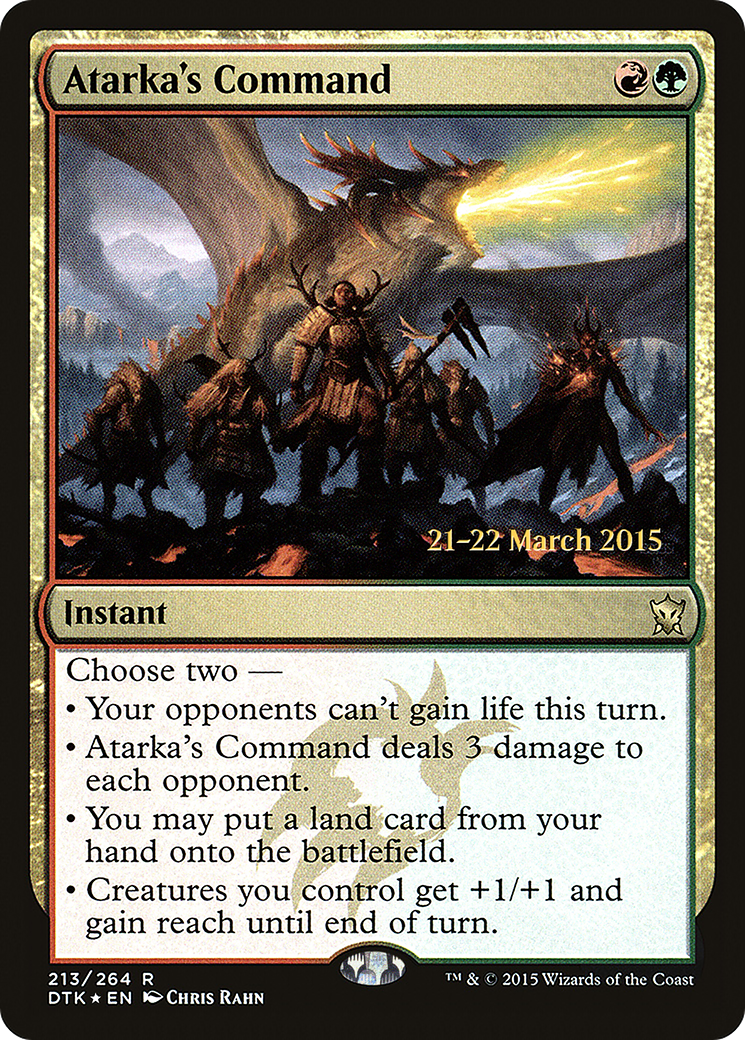 Atarka's Command (PRE-213S) - Dragons of Tarkir Promos (Prerelease) Foil