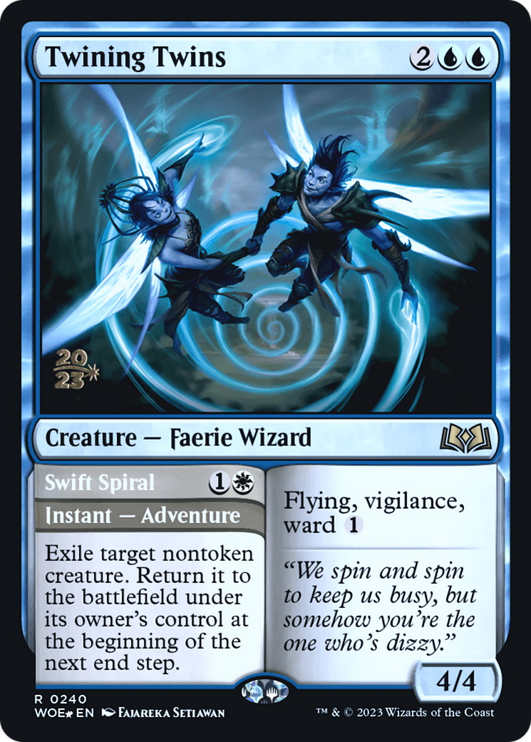 Twining Twins // Swift Spiral (PRE-240) - Wilds of Eldraine Promos (Prerelease) Foil