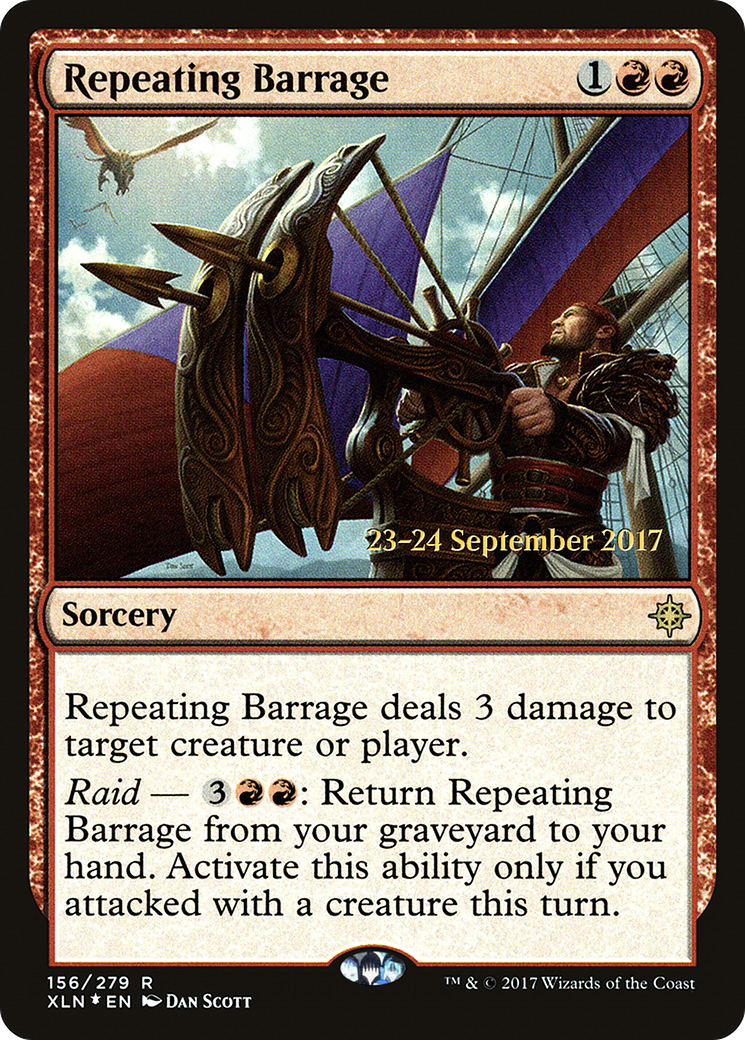 Repeating Barrage (PRE-156S) - Ixalan Promos (Prerelease) Foil