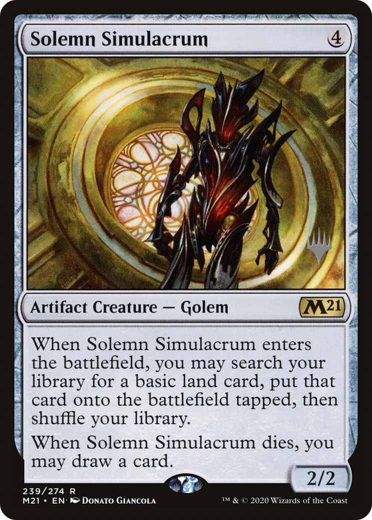 Solemn Simulacrum (PPM21-239P) - Core Set 2021 Promos (Promo Pack) Foil