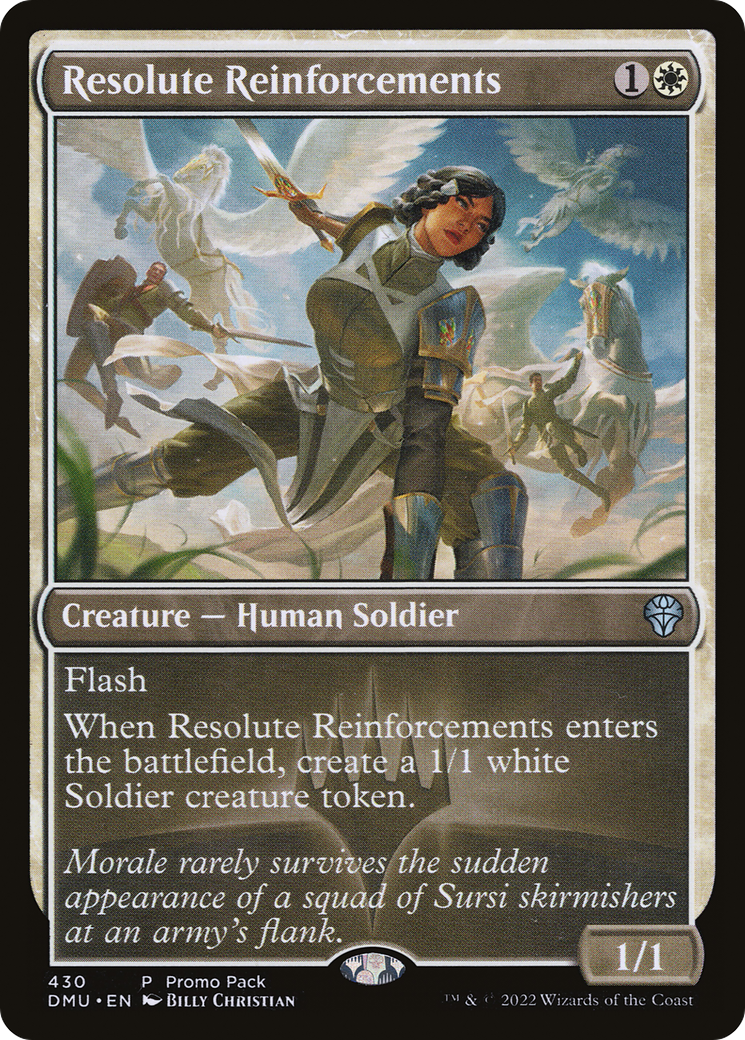 Resolute Reinforcements (PPDMU-430) - Dominaria United Foil (Promo Pack)