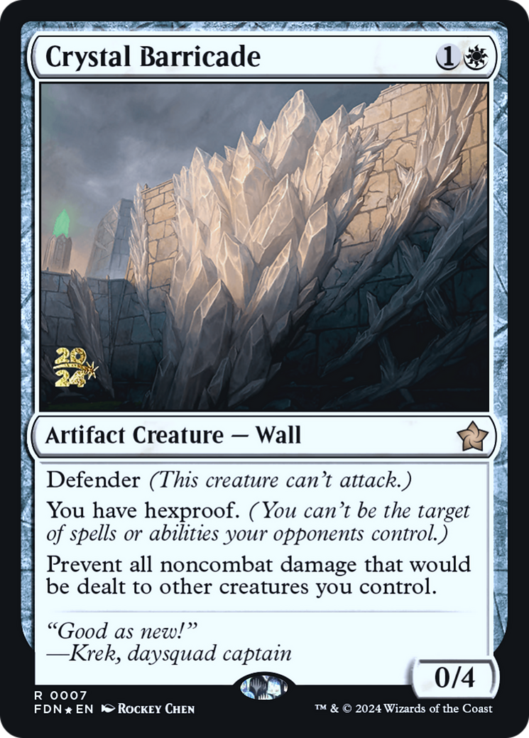 Crystal Barricade (PRE-007) - Foundations Promos (Prerelease) Foil