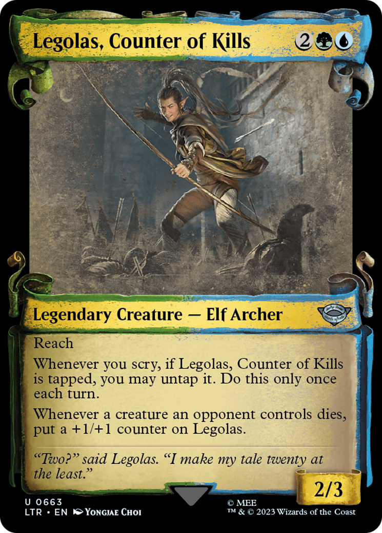 Legolas, Counter of Kills (Showcase Scrolls) (LTR-663) - The Lord of the Rings: Tales of Middle-earth: (Showcase)
