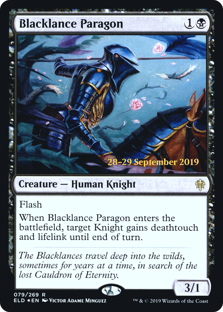 Blacklance Paragon (PRE-079) - Throne of Eldraine Promos (Prerelease) Foil