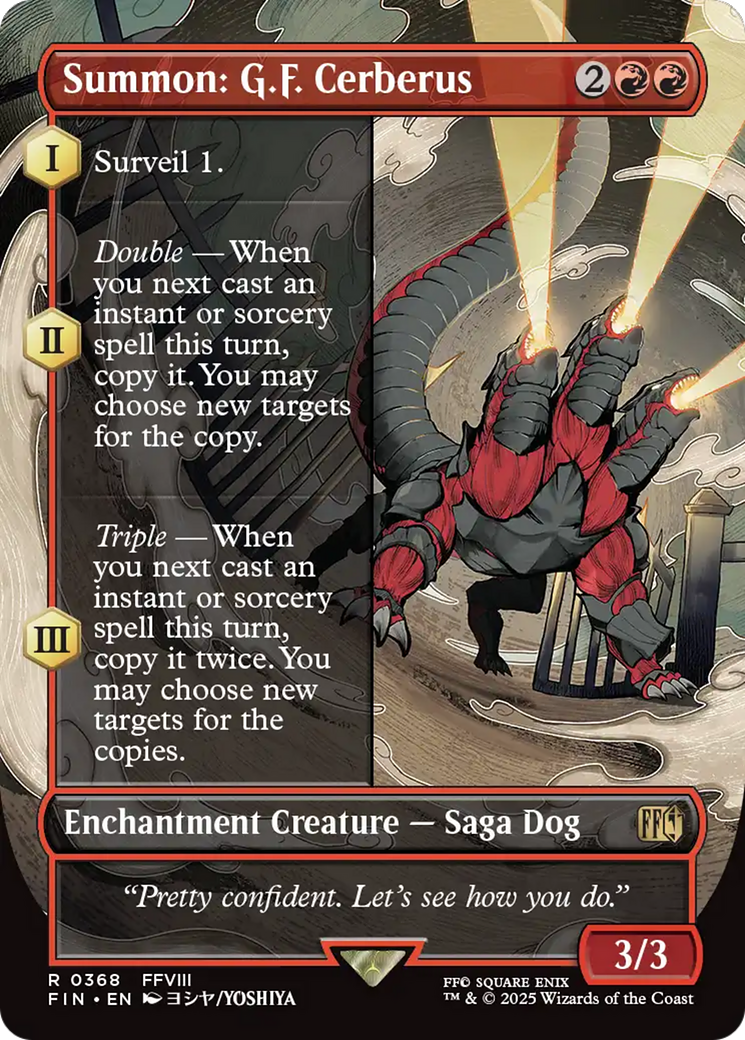 Summon: G.F. Cerberus (Borderless) (FIN-368) - FINAL FANTASY (Borderless) Foil