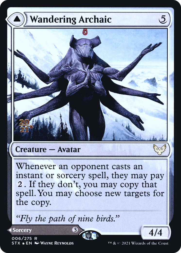Wandering Archaic // Explore the Vastlands (PRE-06S) - Strixhaven: School of Mages Promos (Prerelease) Foil