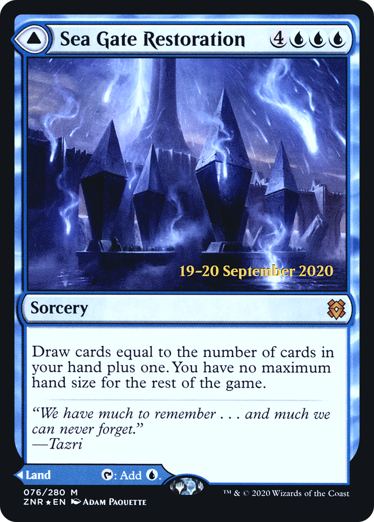 Sea Gate Restoration // Sea Gate, Reborn (PRE-76S) - Zendikar Rising Promos (Prerelease) Foil