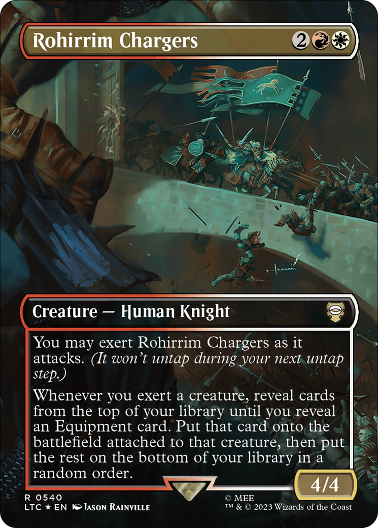Rohirrim Chargers (Borderless) (Surge Foil) (LTC-540) - Tales of Middle-earth Commander (Borderless) Foil