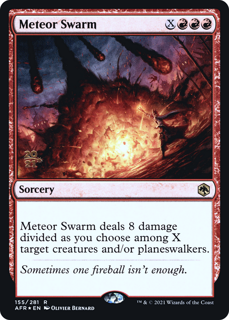 Meteor Swarm (PRE-155S) - Adventures in the Forgotten Realms Promos (Prerelease) Foil