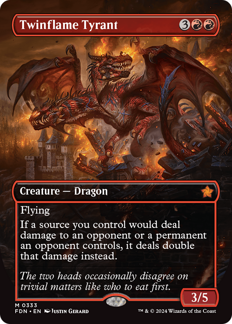 Twinflame Tyrant (Borderless) (Borderless)(FDN-333) - Foundations Foil