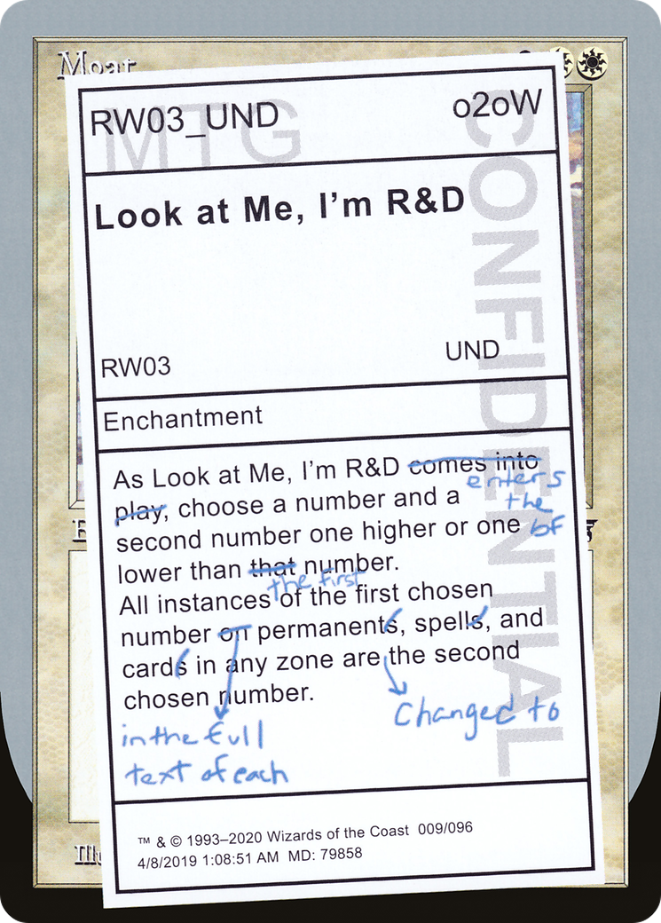 Look at Me, I'm R&D (UND-009) - Unsanctioned (Playtest)