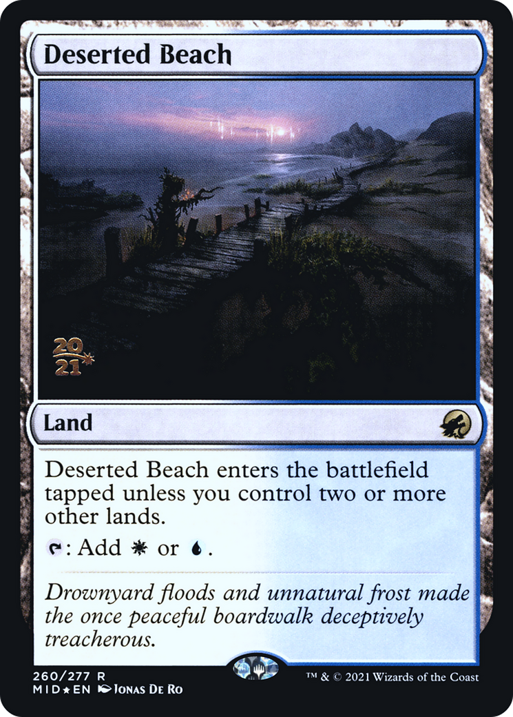 Deserted Beach (PRE-260S) - Innistrad: Midnight Hunt Promos (Prerelease) Foil