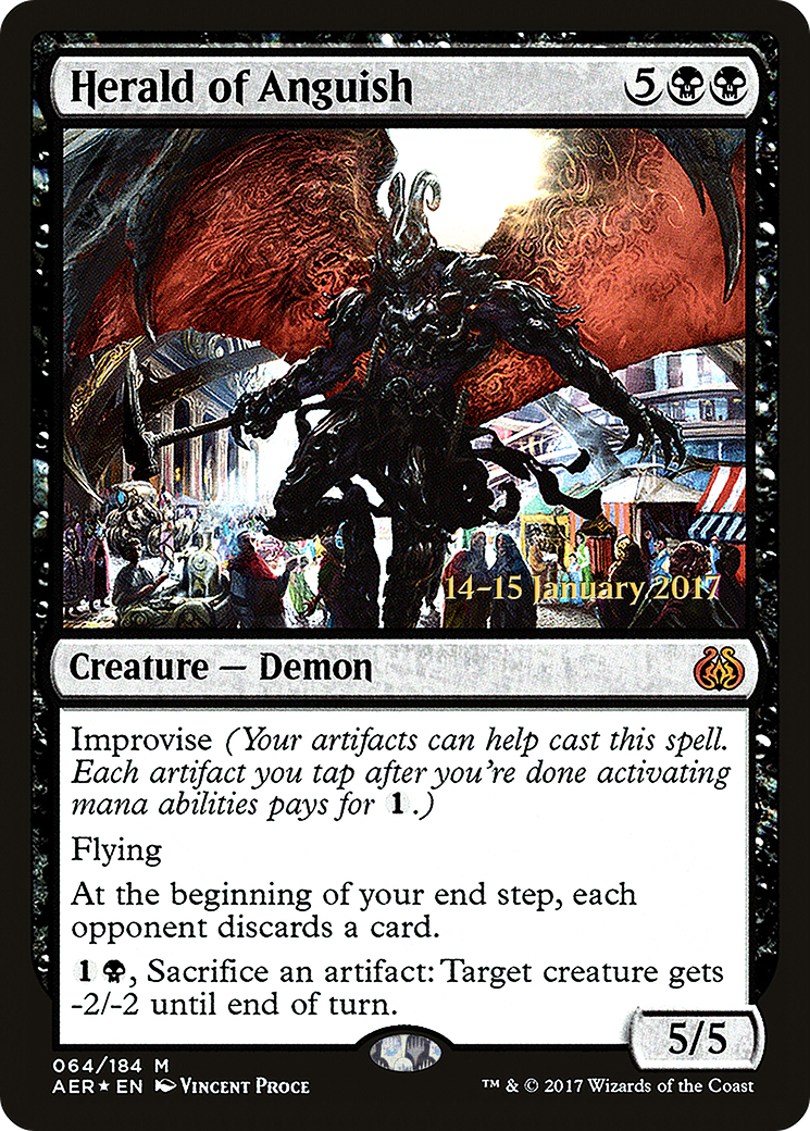 Herald of Anguish (PRE-64S) - Aether Revolt Promos (Prerelease) Foil
