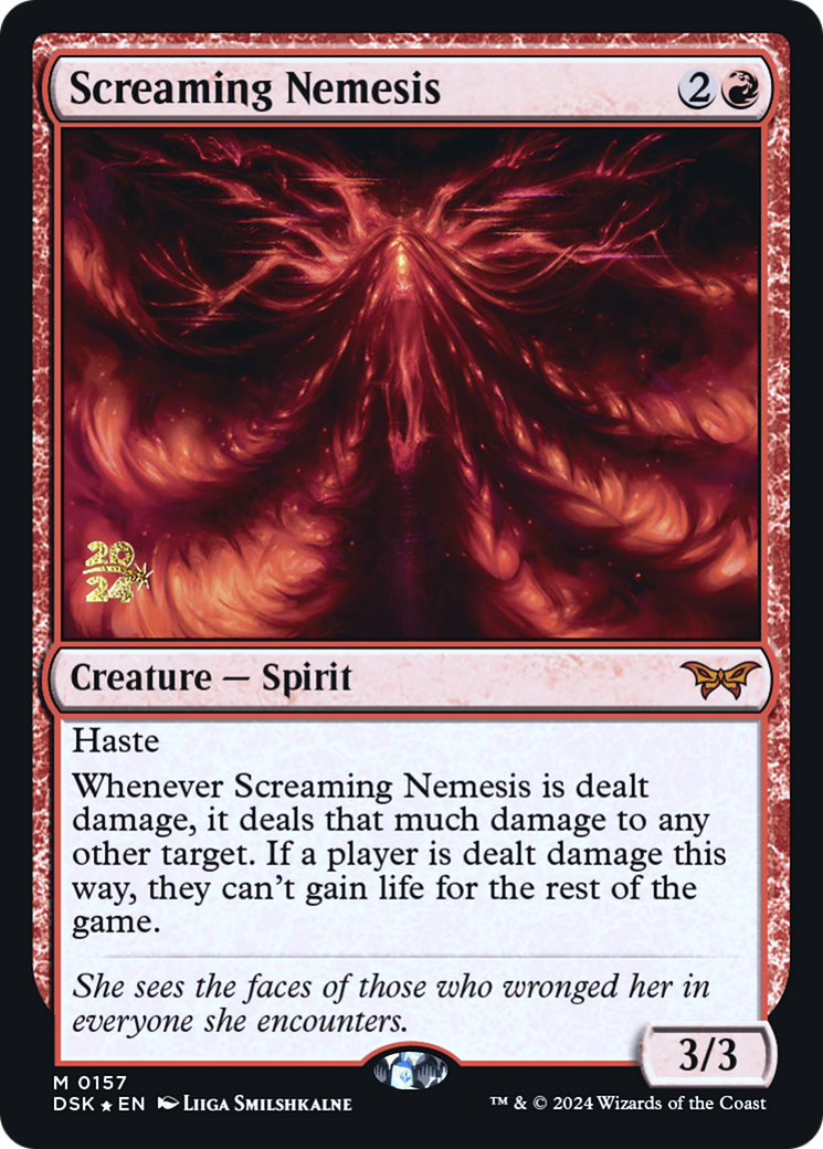 Screaming Nemesis (PRE-157) - Duskmourn: House of Horror Promos (Prerelease) Foil
